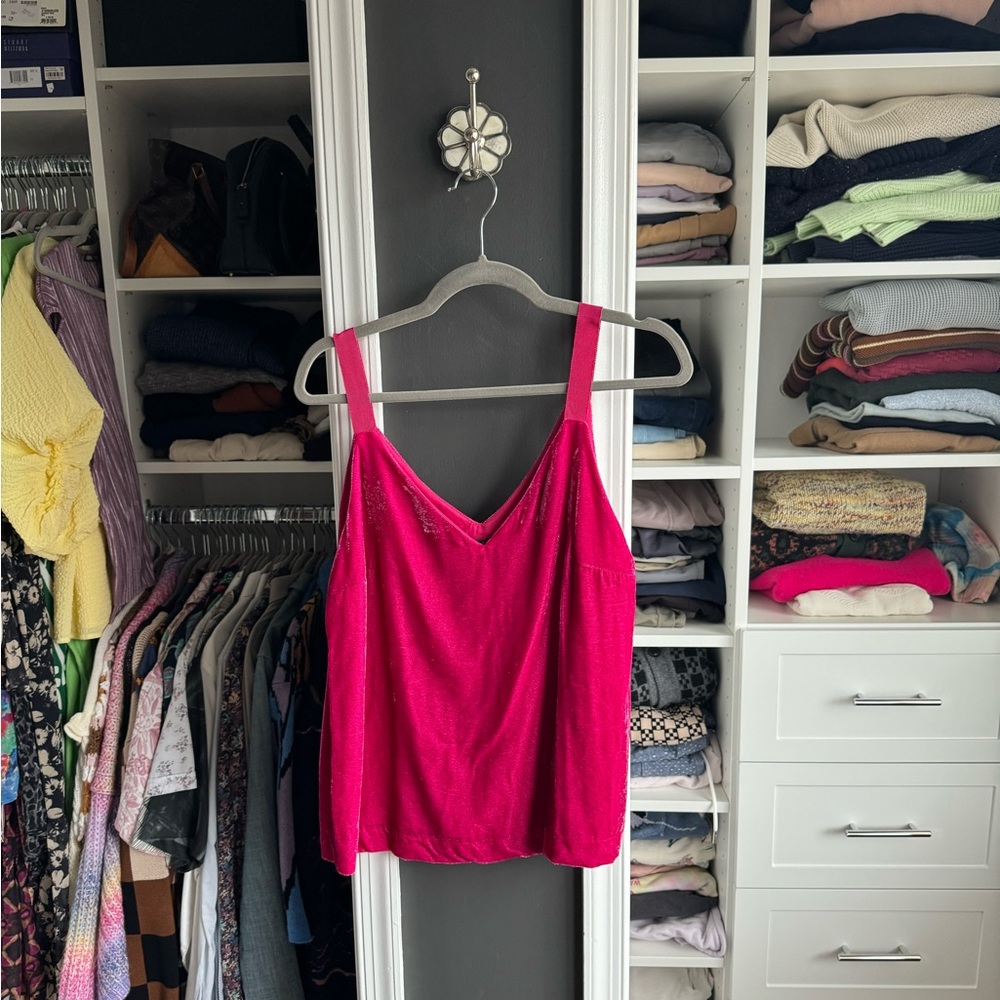 J Crew crushed velvet tank top - size M